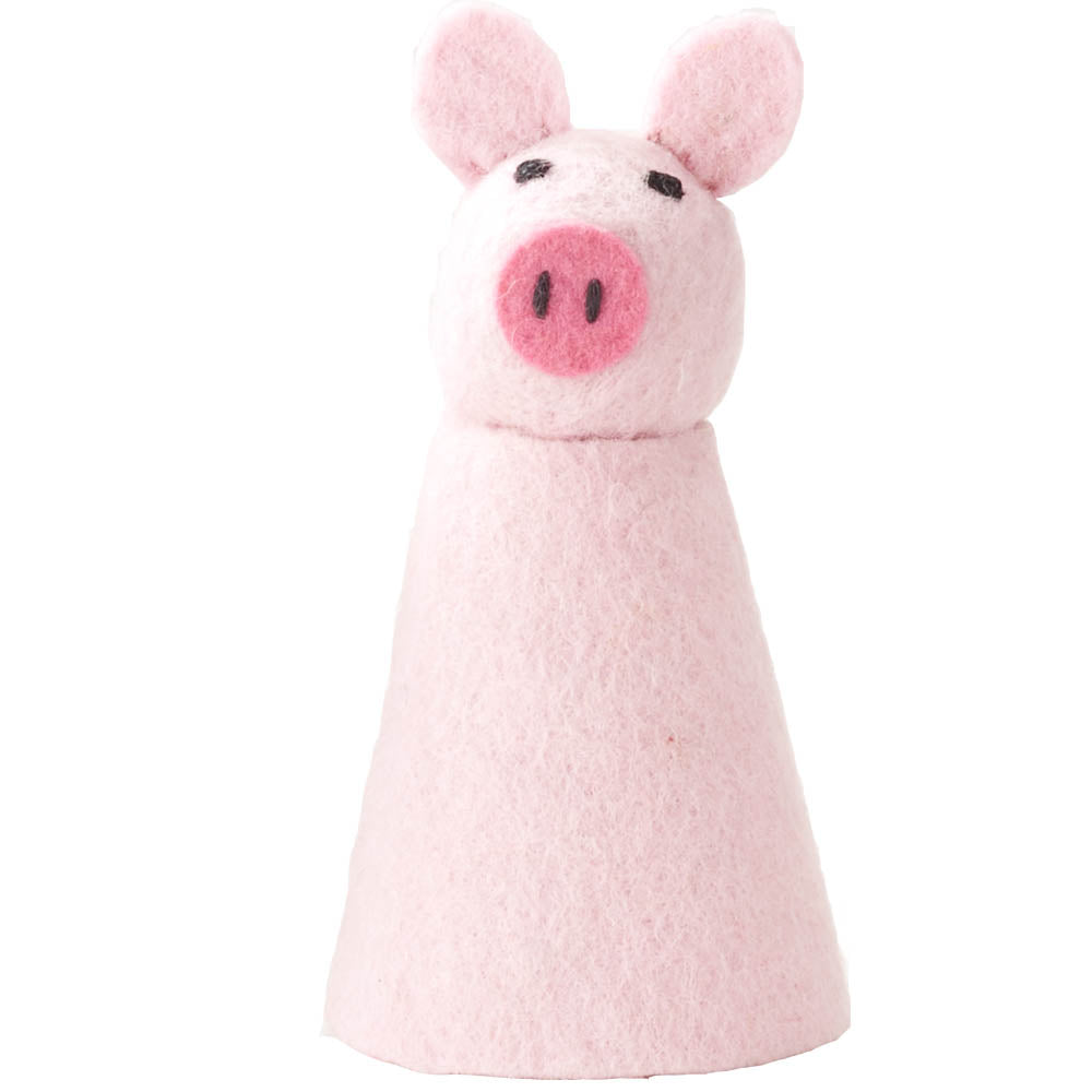 Schwein in rosa mit Rüssel in pink.
