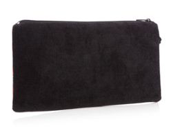 Rückseite der Clutch mit dem Motiv Spiegelbild in schwarzem Velour.
