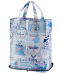 blau-weiße Recycling Einkaufstasche