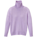 fliederbarbener Rollkragenpullover