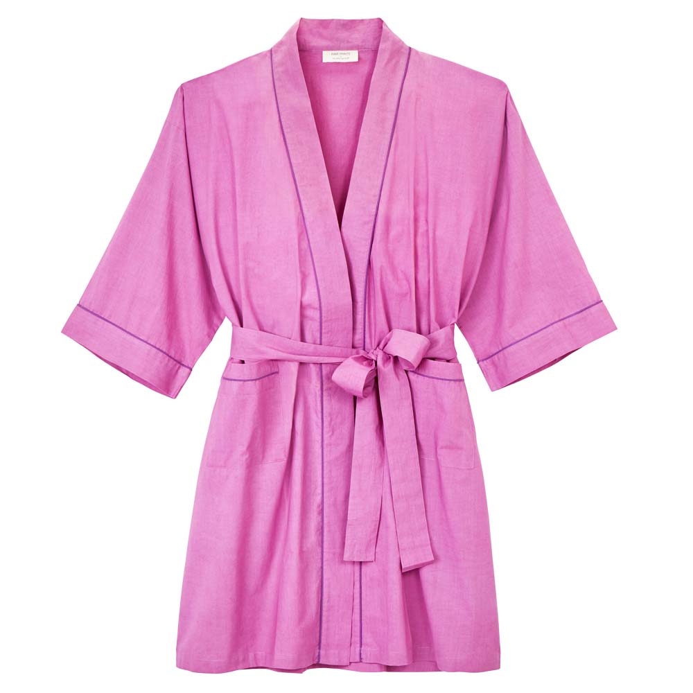 pink kimono with tie belt