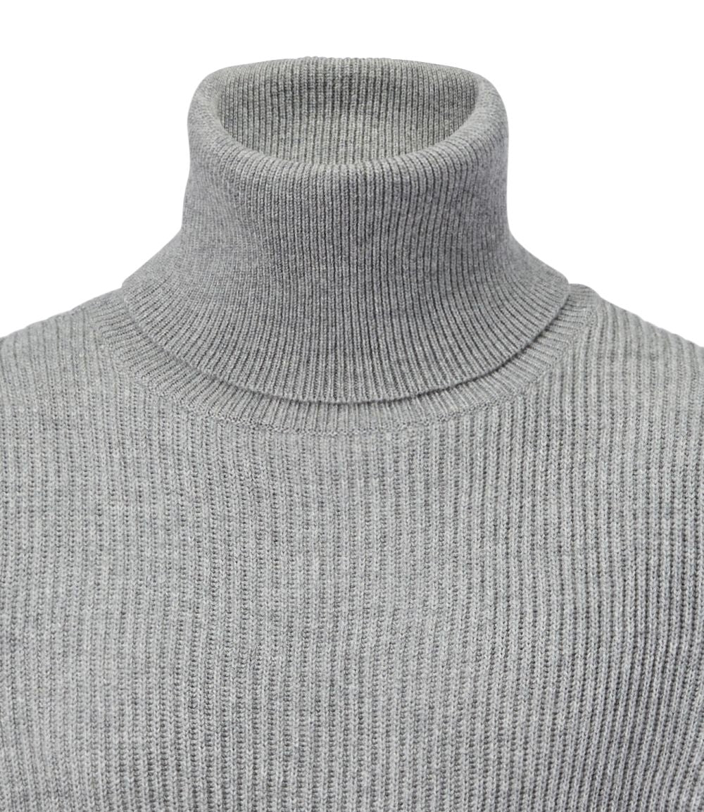 Herren Rollkragenpullover, hellgrau