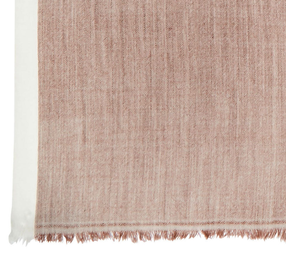 Close-up of the beige scarf