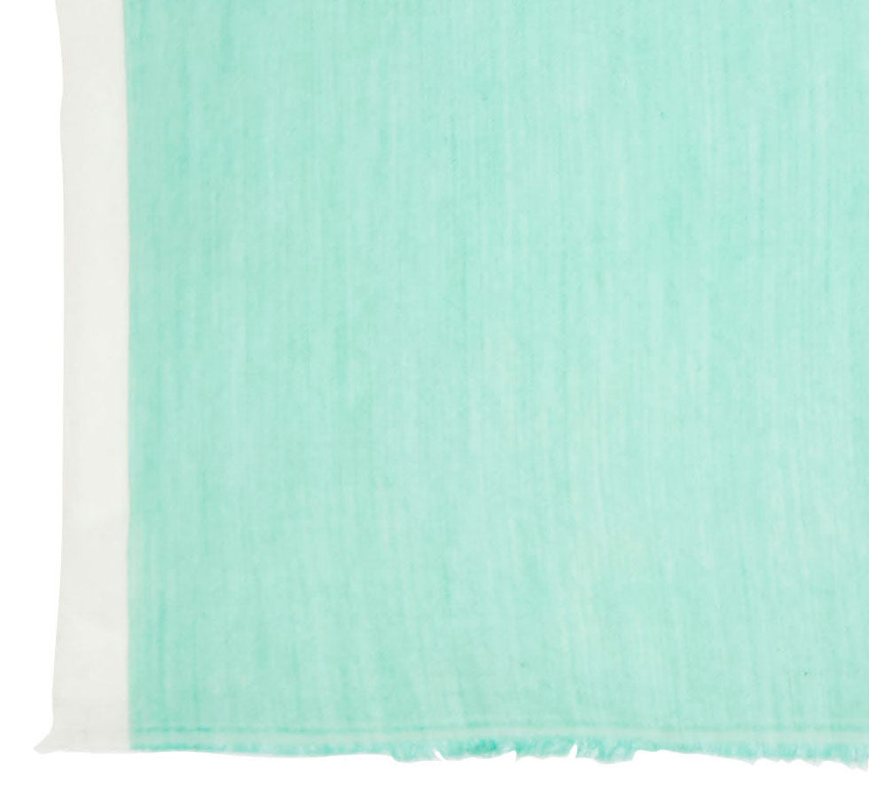 Close-up of the turquoise scarf