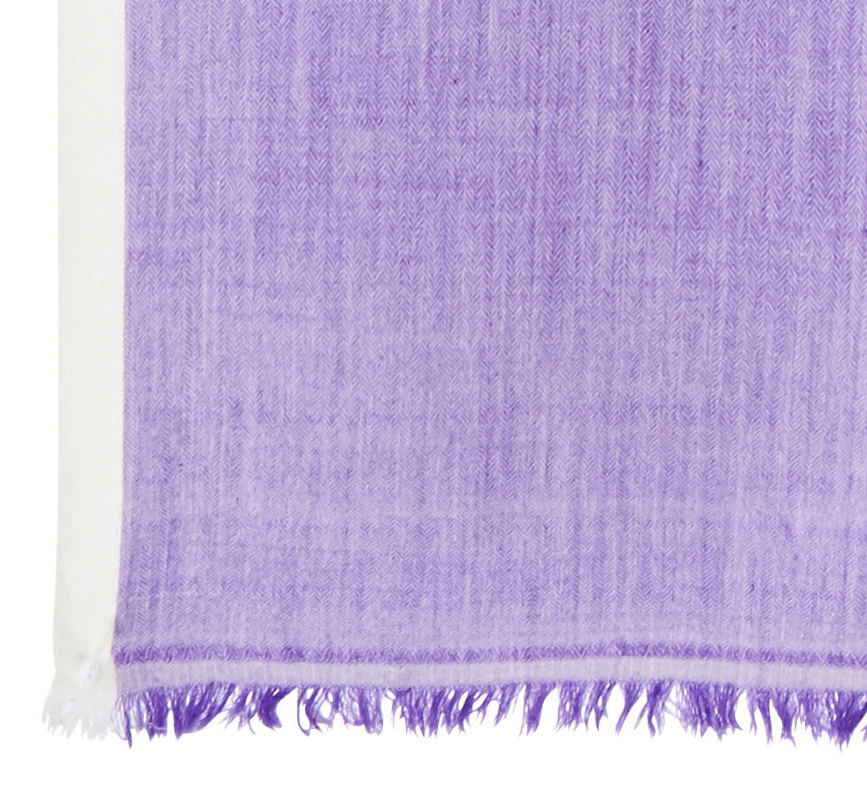 Close-up of the purple scarf