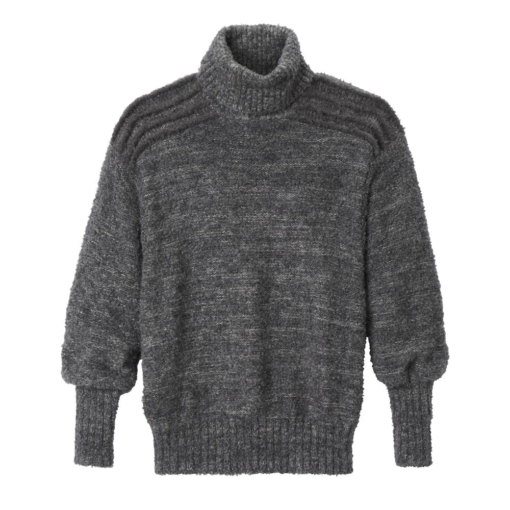 dunkelgrauer Aplaka Pullover mit Rollkragen