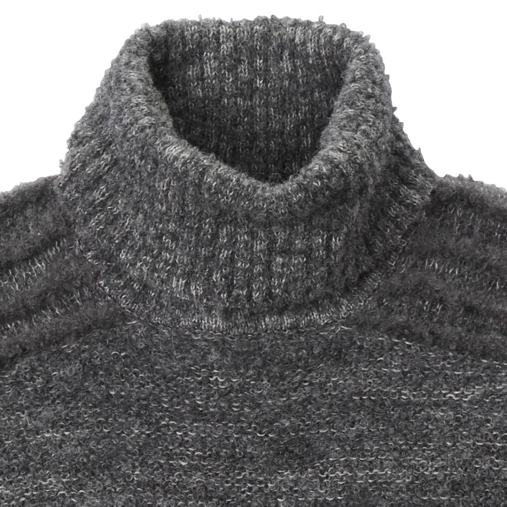 Alpaka-Pullover, handgestrickt grau
