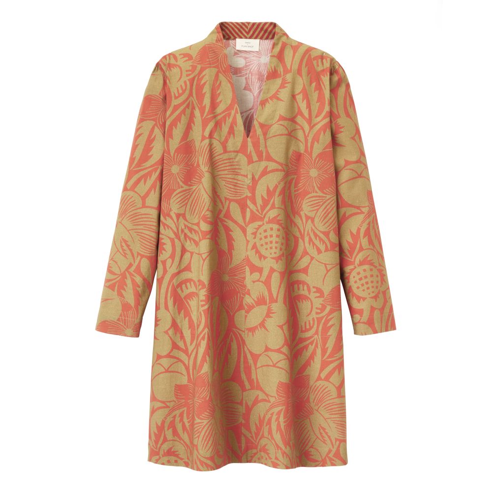 Kleid mit Blätterprint