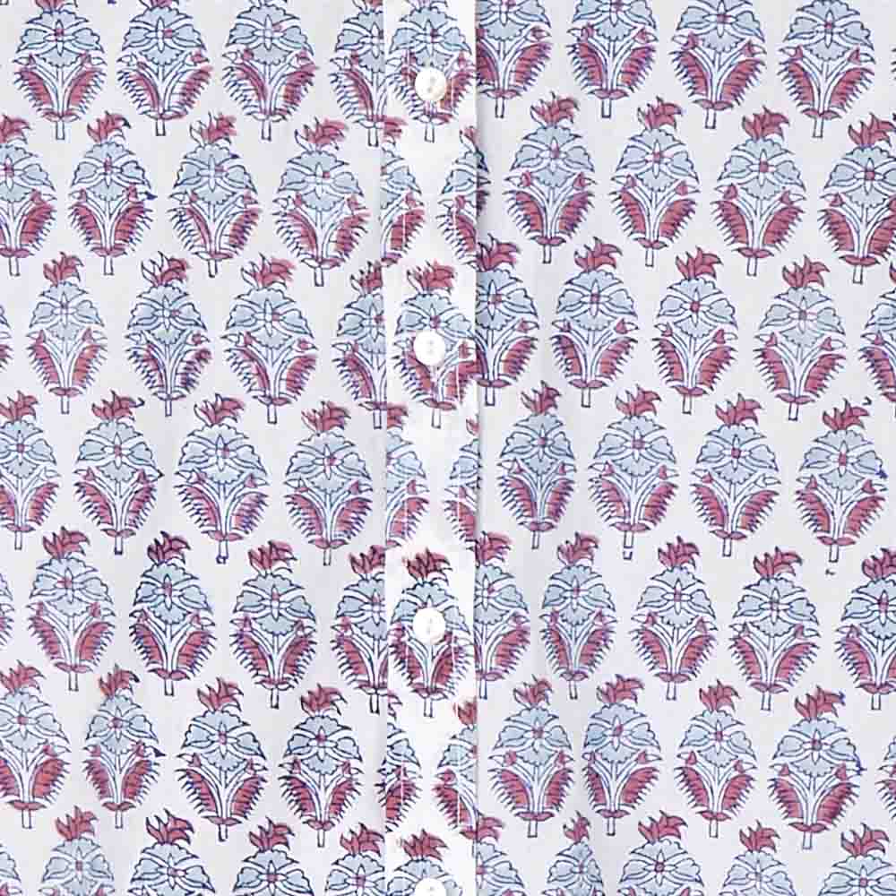 Hemdblusenkleid mit Blumenprint, reine Baumwolle