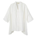 white button-up blouse