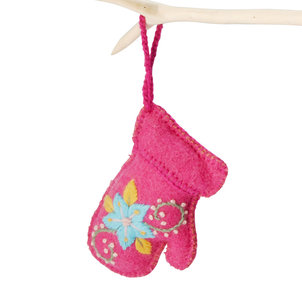Deko-Anhänger Handschuh pink