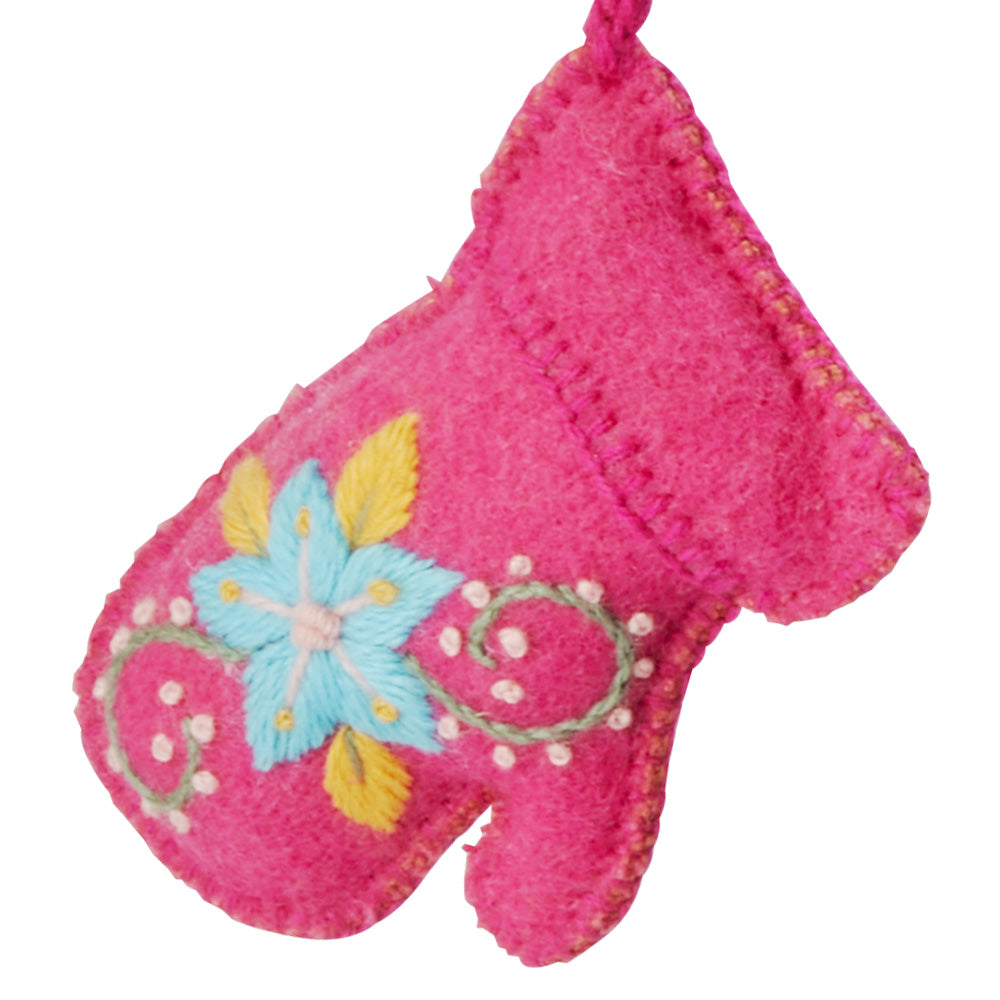 Deko-Anhänger Handschuh pink