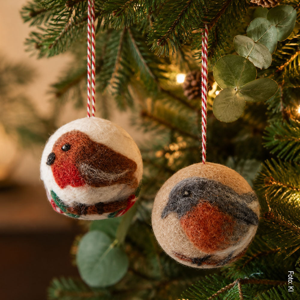 Weihnachtskugel, Rotkehlchen