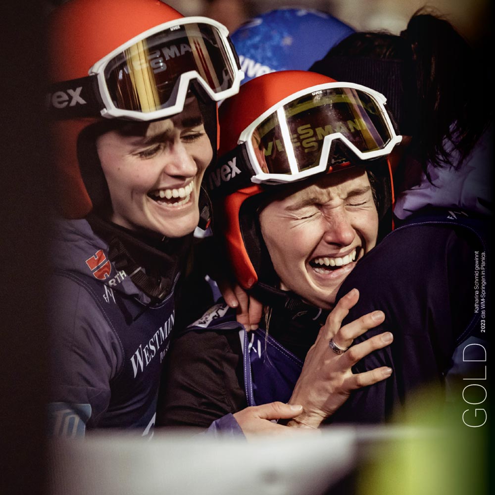 Two happy skiers