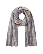 grau-beige gestreifter Schal