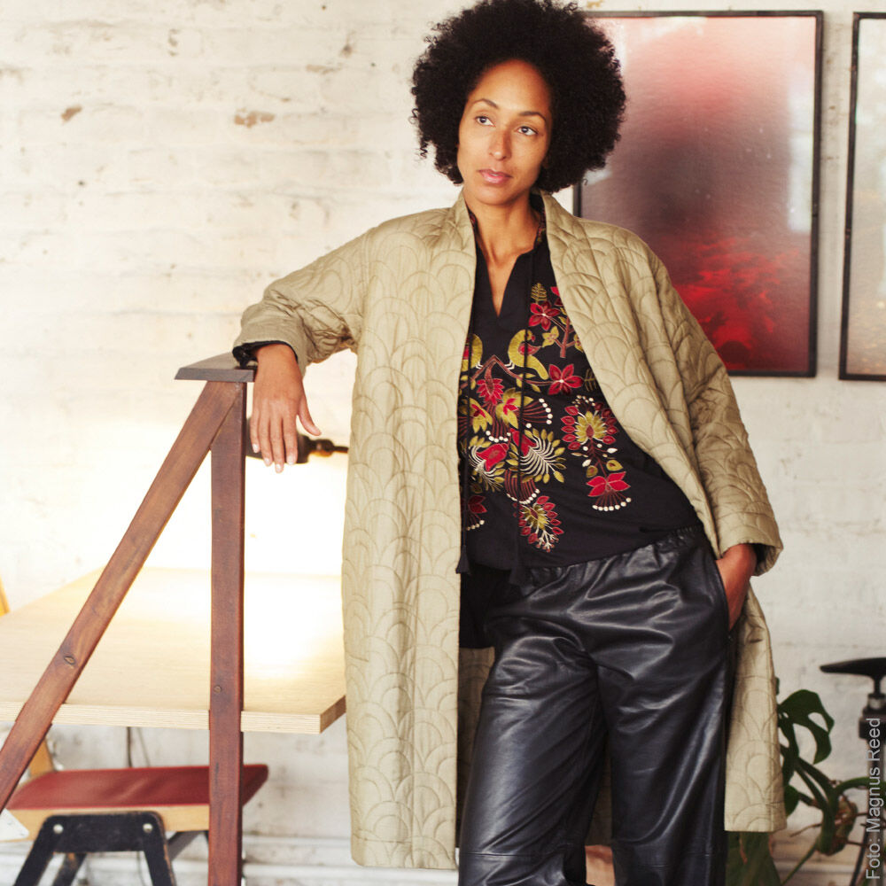 Damen Steppmantel mit Bindegürtel-0