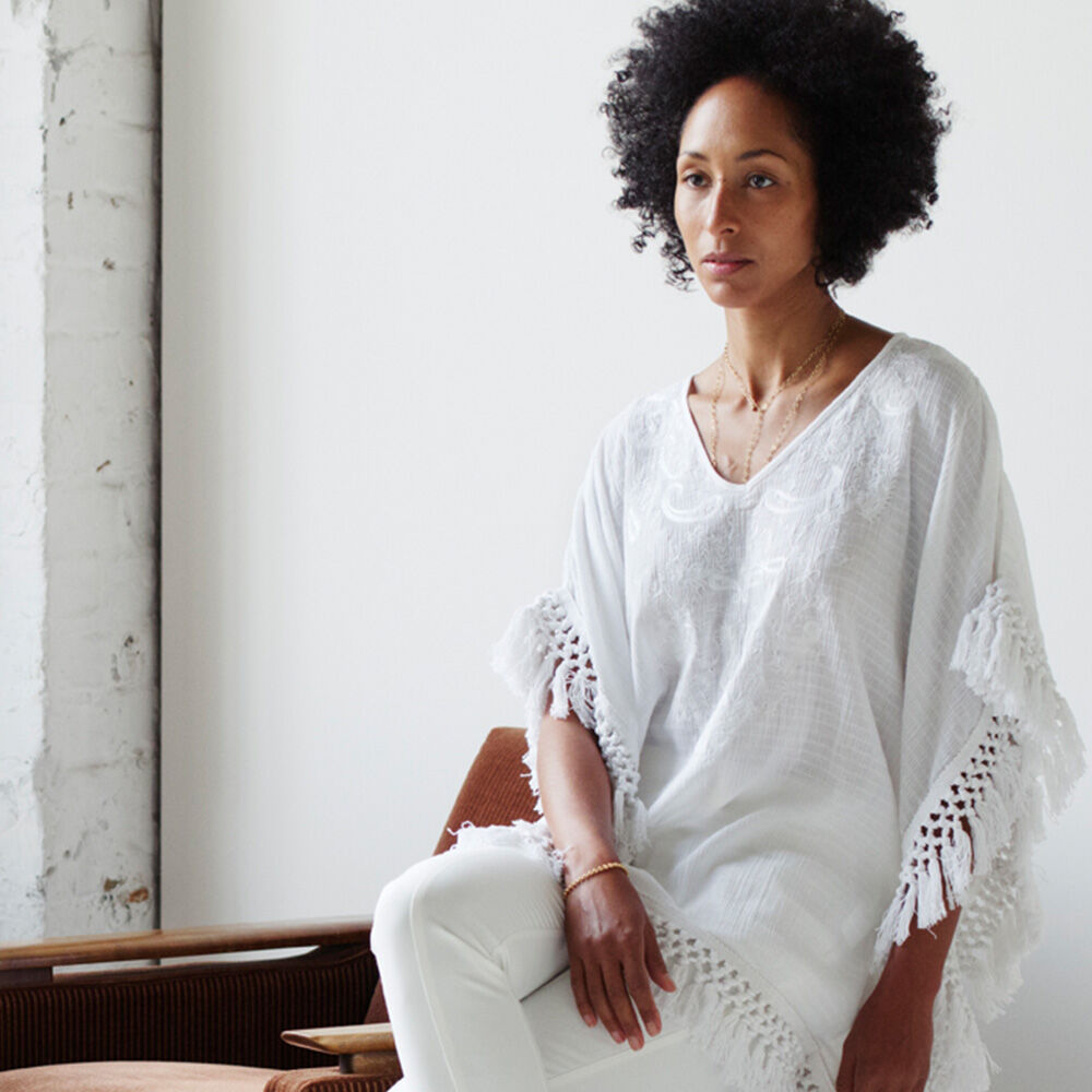 Musselin-Tunika mit Fransen, 100% Baumwolle-1