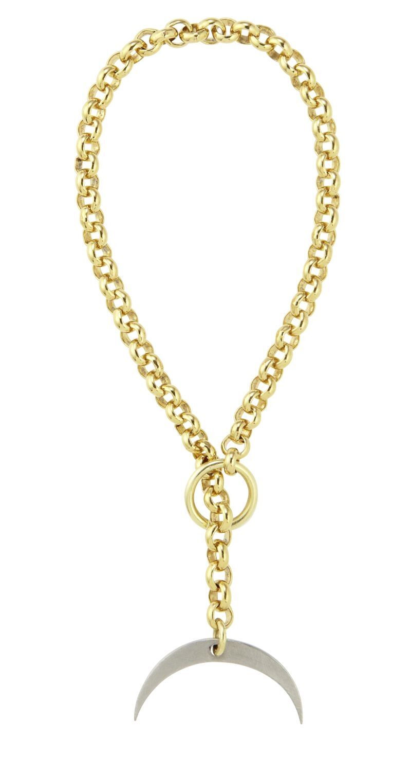 Armband mit Sichelanhänger - vergoldet-0