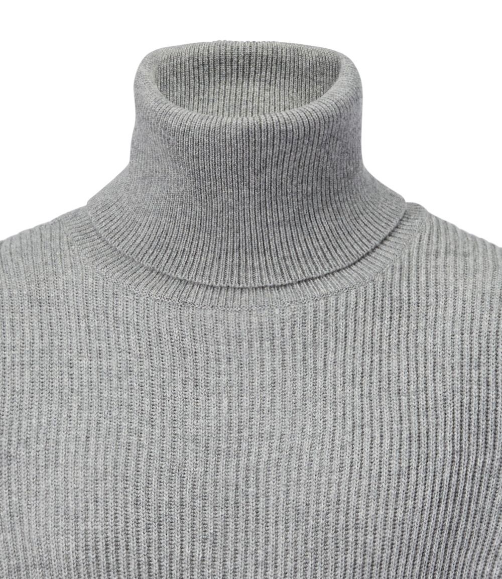 Herren Rollkragenpullover, hellgrau-1