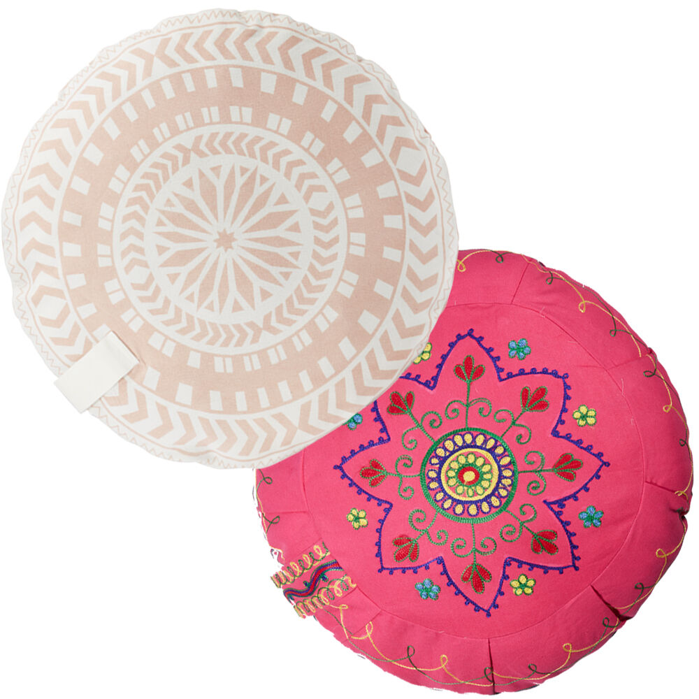 Rundes Yogakissen mit Füllung-0