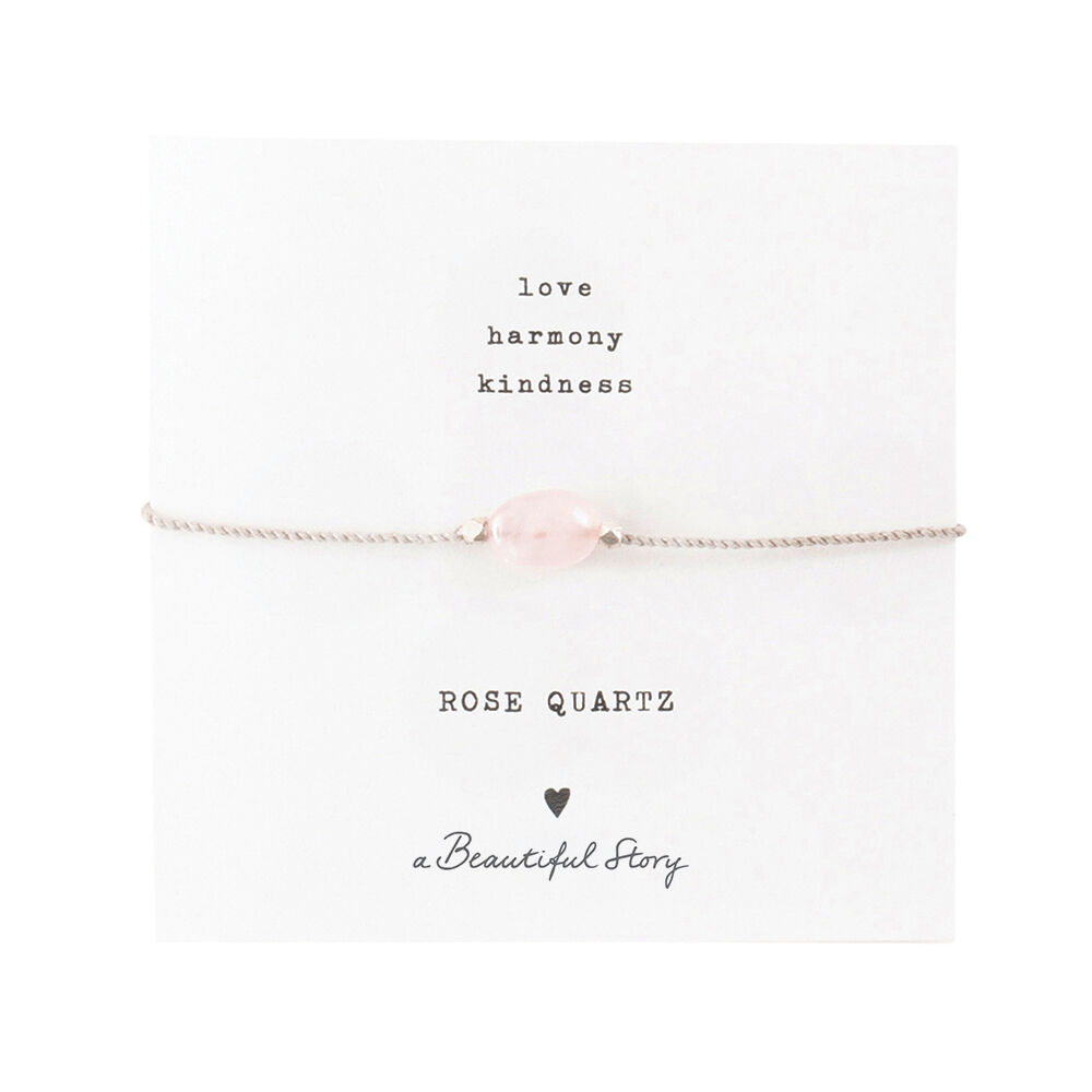 Rosenquarzarmband mit Grußkarte-0