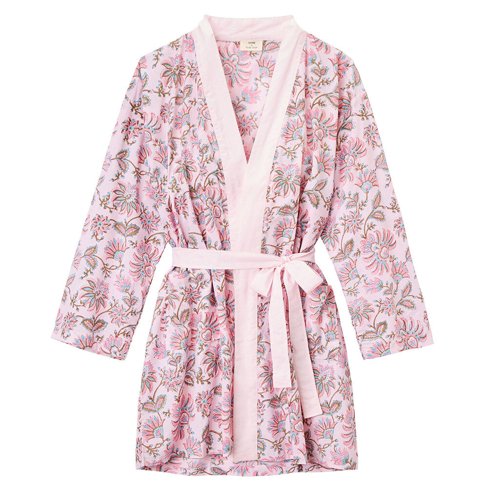 Hausanzug mit Blumenmuster, reine Baumwolle-2