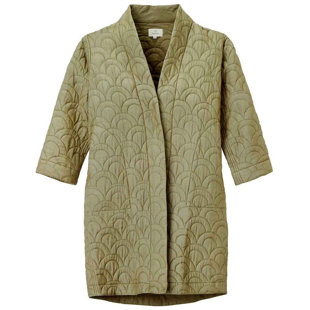 Damen Steppmantel mit Bindegürtel-1