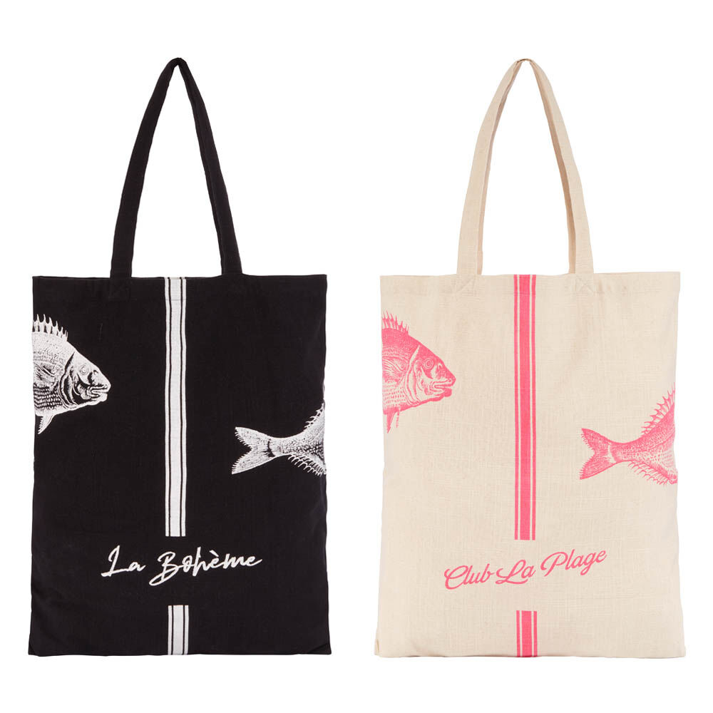 Einkaufstasche, reine Baumwolle, von Hand bedruckt-0