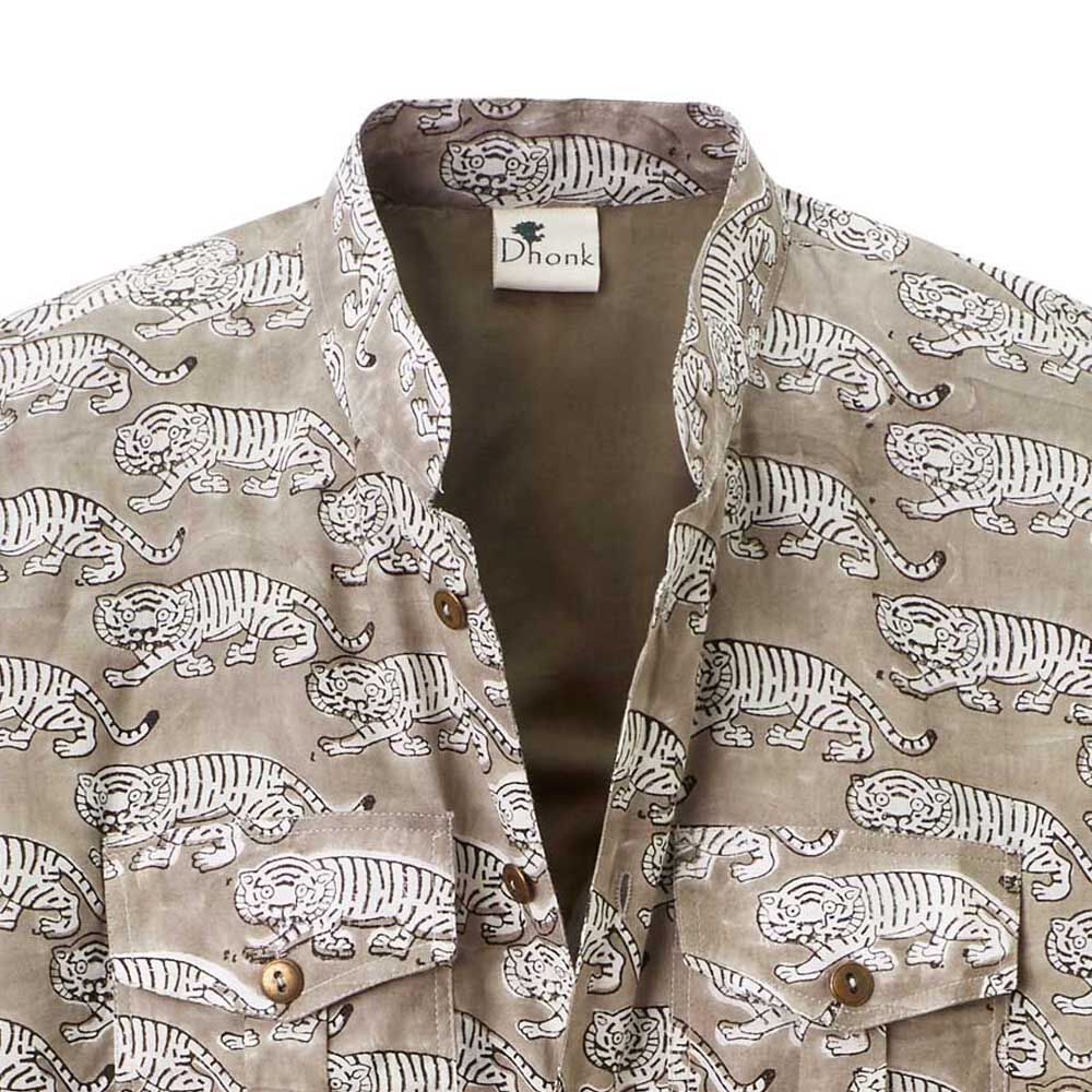 Unisex Weste, Tigermuster, reine Baumwolle-1