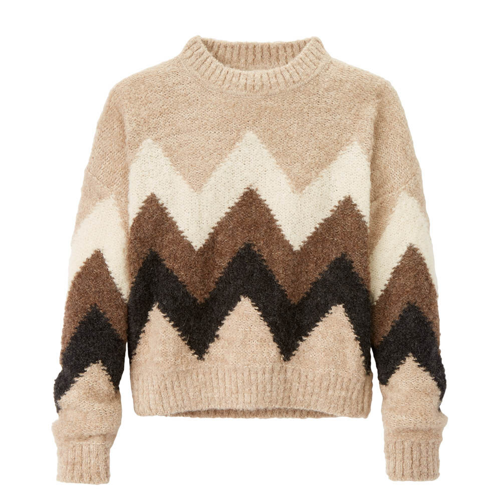 Alpaka Pullover, handgestrickt, naturfarben-1