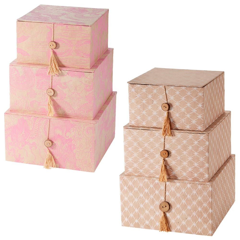 Aufbewahrungsboxen mit Klappdeckel 3er Set-0