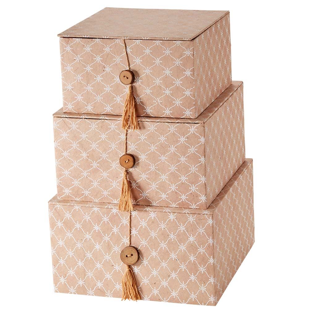 Aufbewahrungsboxen mit Klappdeckel 3er Set-4