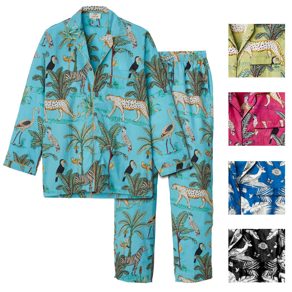 Pyjama, reine Baumwolle, von Hand bedruckt-0