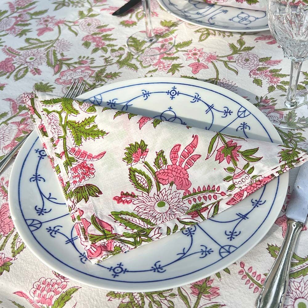 Serviette Blumenmuster-1