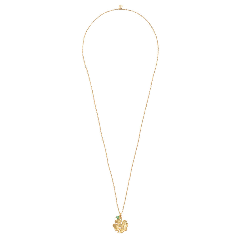 Kleeblatt-Kette mit Aventurin-0