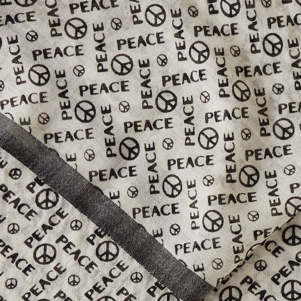 Leichter Wollschal mit Peaceprint-2