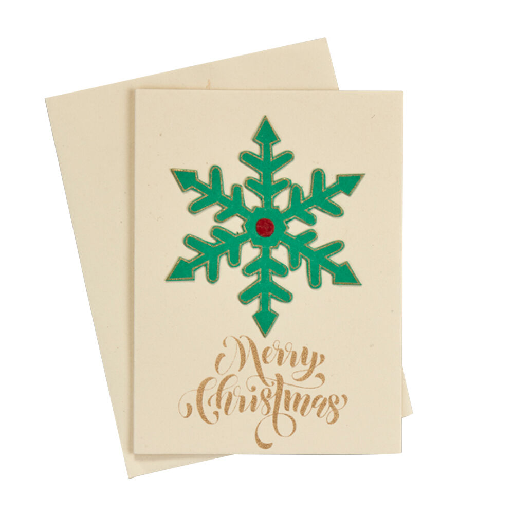 Weihnachtskarte bedruckter Eiskratzer als Postkarte für Metallbau