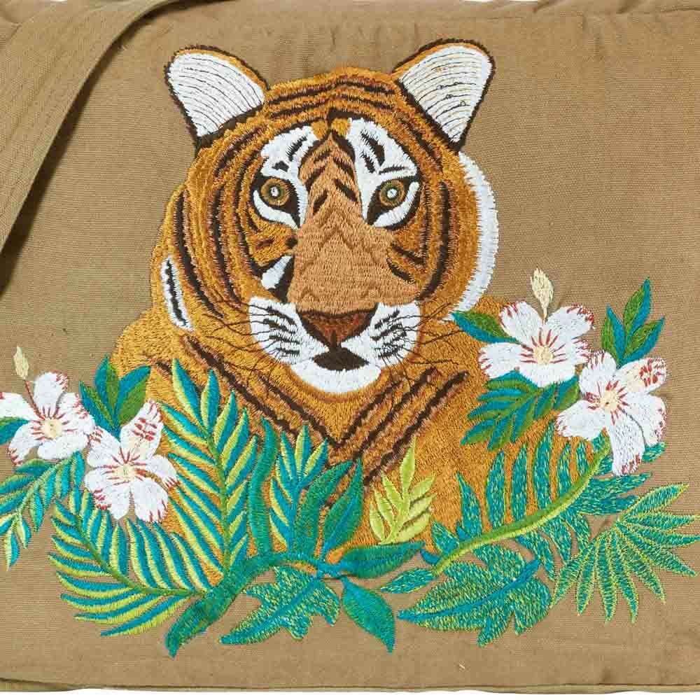 Messenger Bag mit Tigermotiv