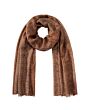 1.Vorschau-Bild Wollschal mit Schlangenmuster, braun
