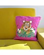 2.Vorschau-Bild Kissenhülle mit Stickerei, pink, reine Baumwolle, Tigerkopf