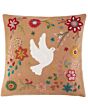 1.Vorschau-Bild Kissenhülle mit Stickerei Taube und Blumen