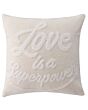 1.Vorschau-Bild Kissenhülle mit Stickerei Love is a Superpower, weiß
