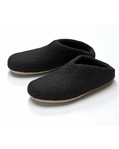 Black felt slippers