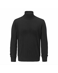 Herren-Rollkragenkaschmirpullover schwarz