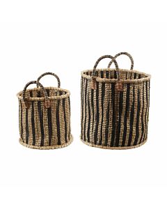 Basket round with handle, large