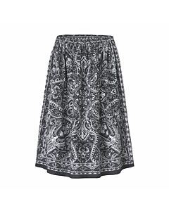 Skirt, black and white print