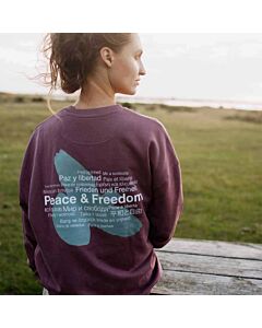 Sweatshirt "Peace & Freedom",reine Baumwolle, unisex