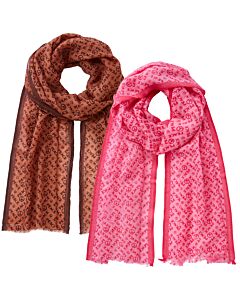 Light wool scarf with peace print