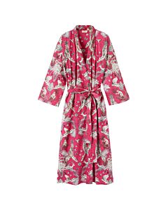 Kimono mit Allover-Print, Baumwolle