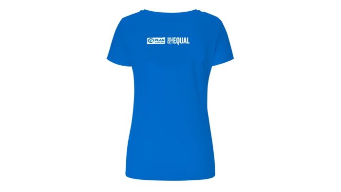 T-Shirt - "#GIRLSGETEQUAL", blau für Damen
